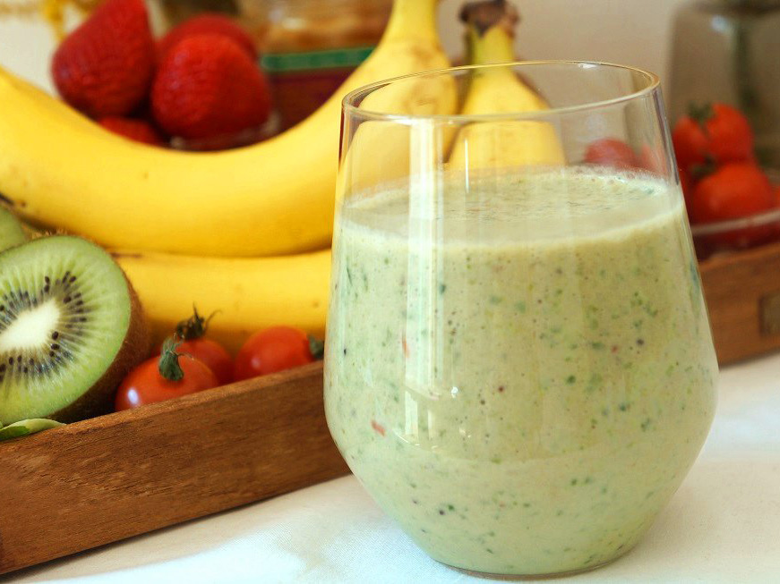 【58】忙しい朝に！バナナのグリーンスムージー☆