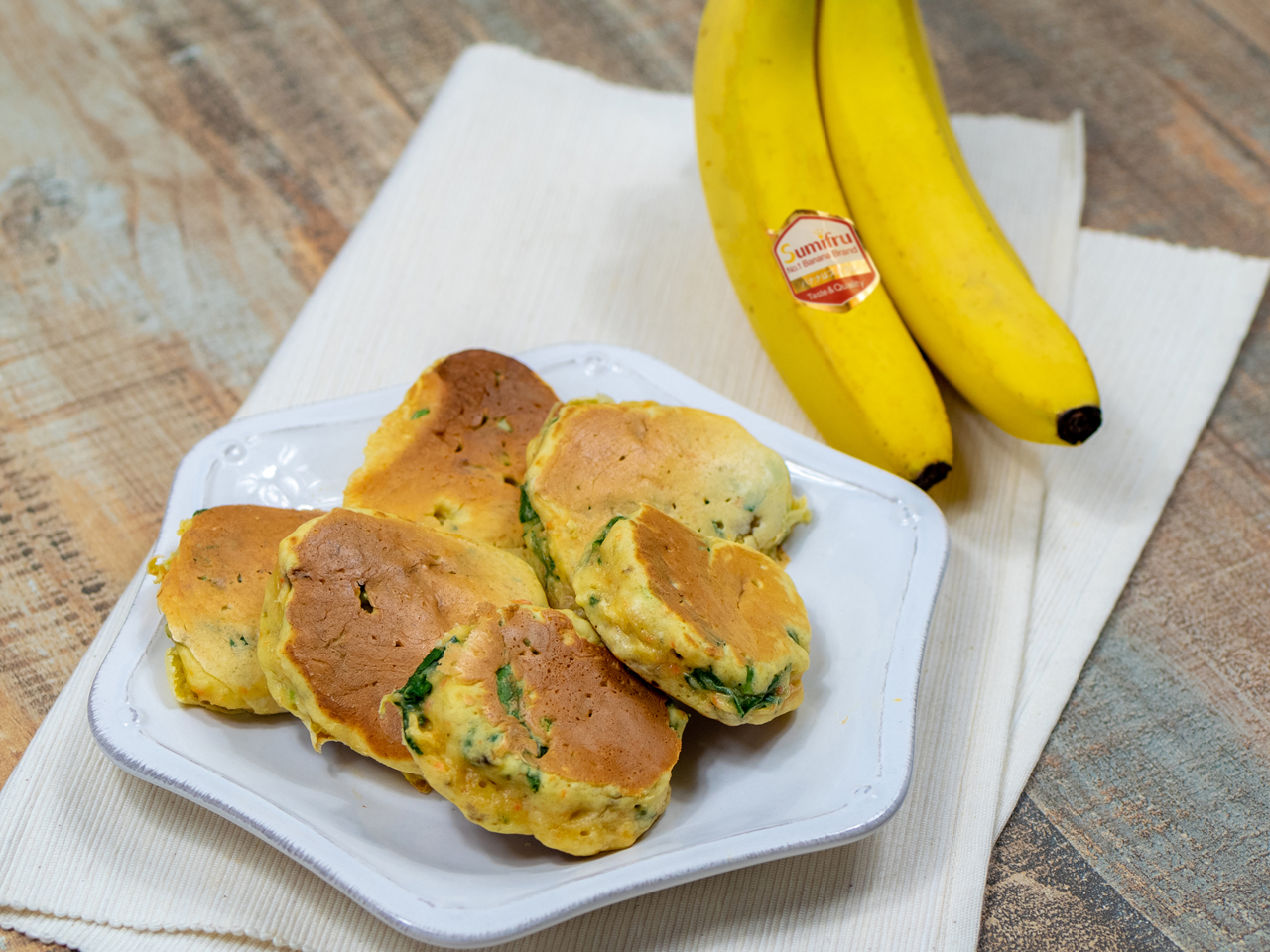 野菜とバナナのパンケーキ おすすめレシピ バナナはスミフル