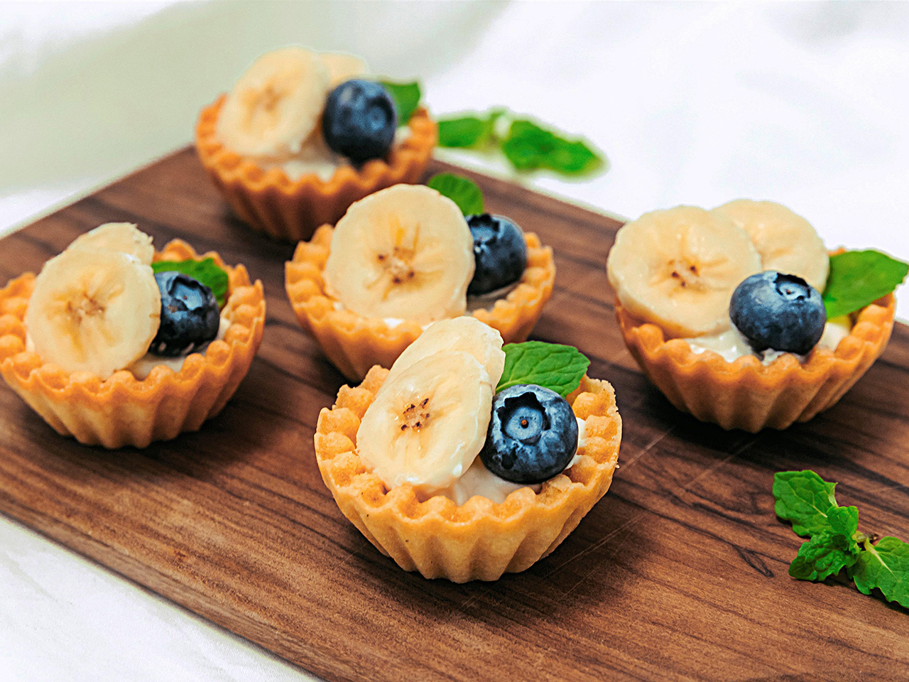 21】バナナとブルーベリーのミニタルト｜おすすめレシピ｜バナナはスミフル