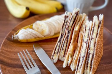 225】フライパンで作る！バナナのホットサンド｜おすすめレシピ