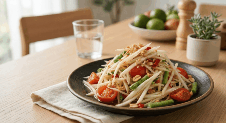 青パパイヤのソムタム｜辛さ自由自在・すり鉢なしで作れる本格タイサラダ